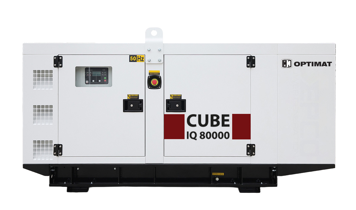 Generator, agregat prądotwórczy, prądu Optimat IQ80000 CUBE 80 kW - diesla, diesel, trójfazowy, 400V/230V