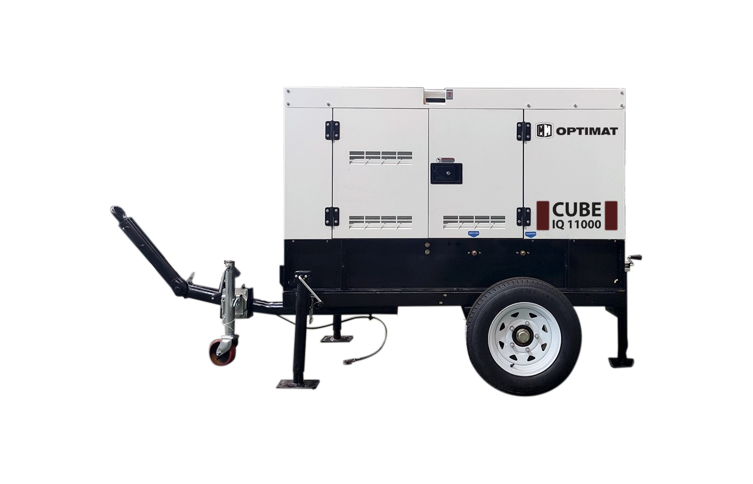 Generator, agregat prądotwórczy, prądu z przyczepką Optimat IQ11000 CUBE 11 kW - diesla, diesel, trójfazowy, 3 fazowy, 230/400V, przyczepka, przyczepa, mobilny