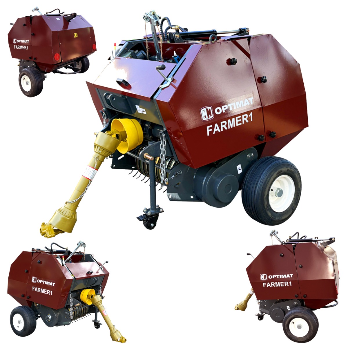 Mini prasa, belująca, rolująca, zwijająca do słomy, siana 500x700mm, WOM, 18-30KM - OPTIMAT FARMER 1 - belarka