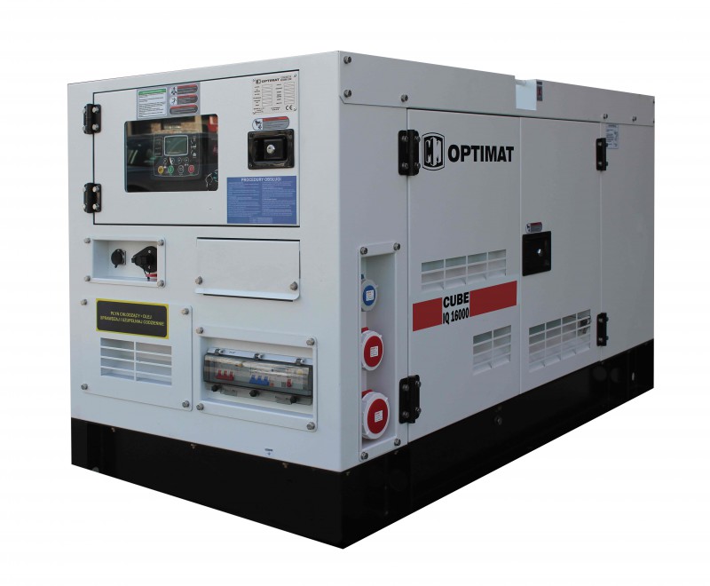 Generator, agregat prądotwórczy, prądu OPTIMAT IQ16000 CUBE 14kW - diesla, diesel, trójfazowy, 400V/230V