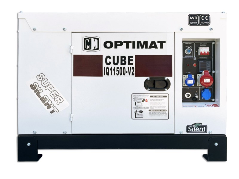 Generator, agregat prądotwórczy, prądu OPTIMAT IQ11500-V2 CUBE 11kW - diesla, diesel, trójfazowy, 400V/230V