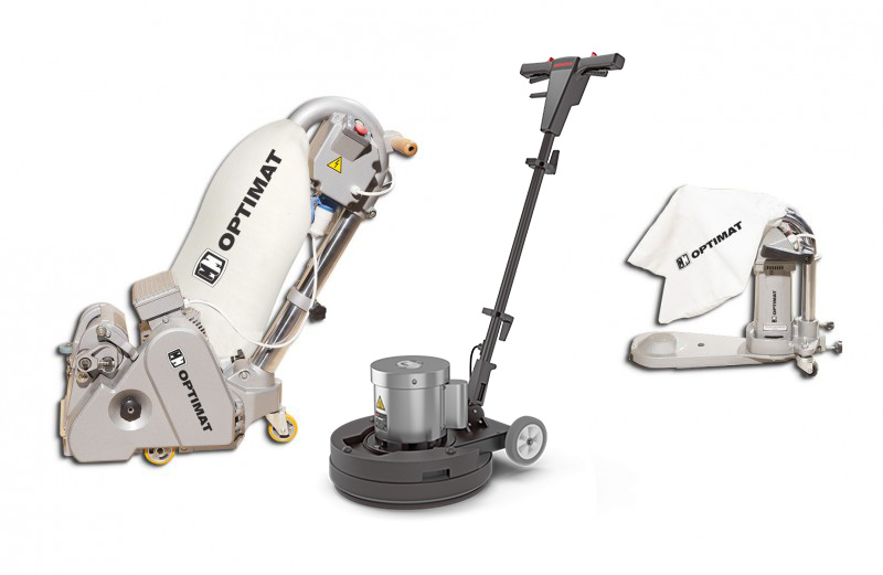 Cykliniarka Optimat SDP 750, szlifierka brzegowa Optimat BK150, polerka Menzer ESM 406 Floor Tec (do parkietu, parkietów, podłóg, podłogi, rantówka, krawędziowa, kantów, krawędzi)